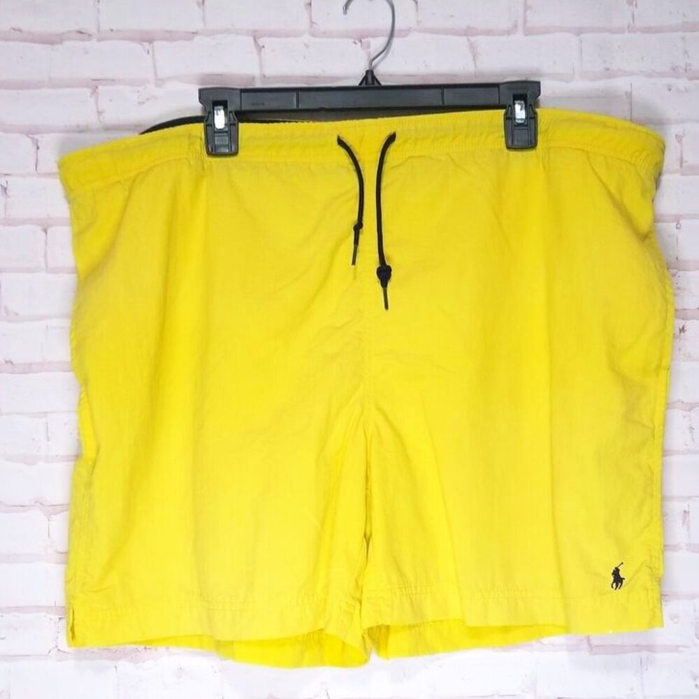 Polo Ralph Lauren Men Swim Trunks XL XL Yellow Lightweight Swimwear Bathing Suit